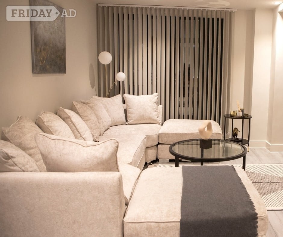 Luxury Cream U Shape Sofa | Walsall | Same Day Delivery