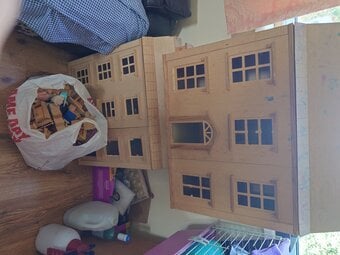 Dolls house X2 with furniture 