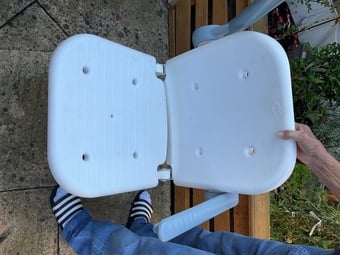 Large disabled shower seat for wall complete 