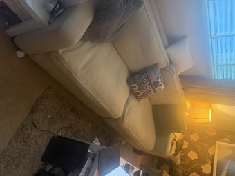****FREE**** 4 Seater sofa in cream linen 