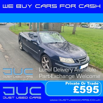 Saab 9-3 2.0 Vector 150BHP (Manual Petrol) 54 Reg 2004 82,701
