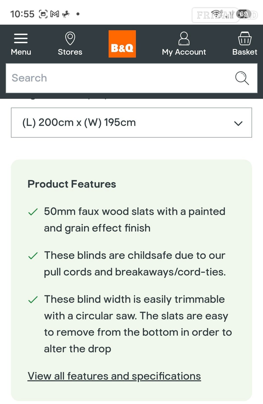 Blinds from b&q