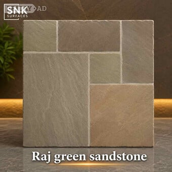 Raj Green Sandstone Supplier UK for Landscape Design
