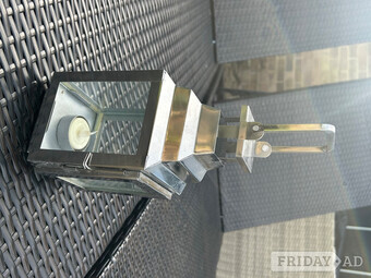 Garden Lanterns with LED candles x6