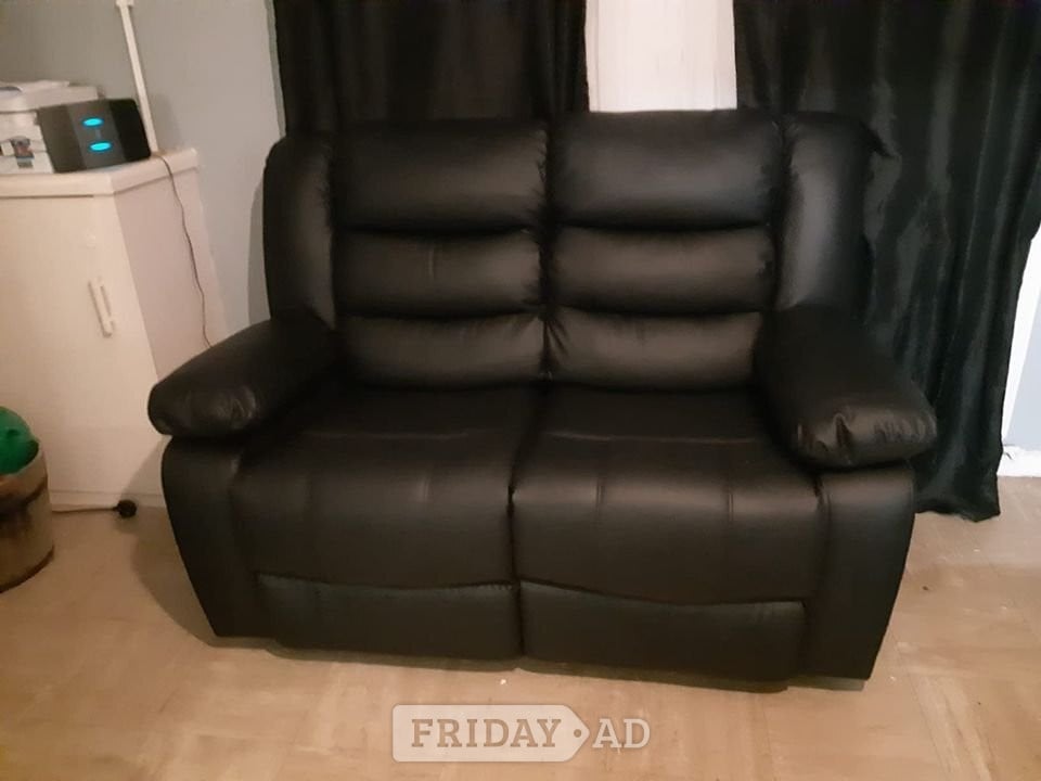🔥 Black Recliner 3+2 Sofa | Walsall | Same Day Delivery