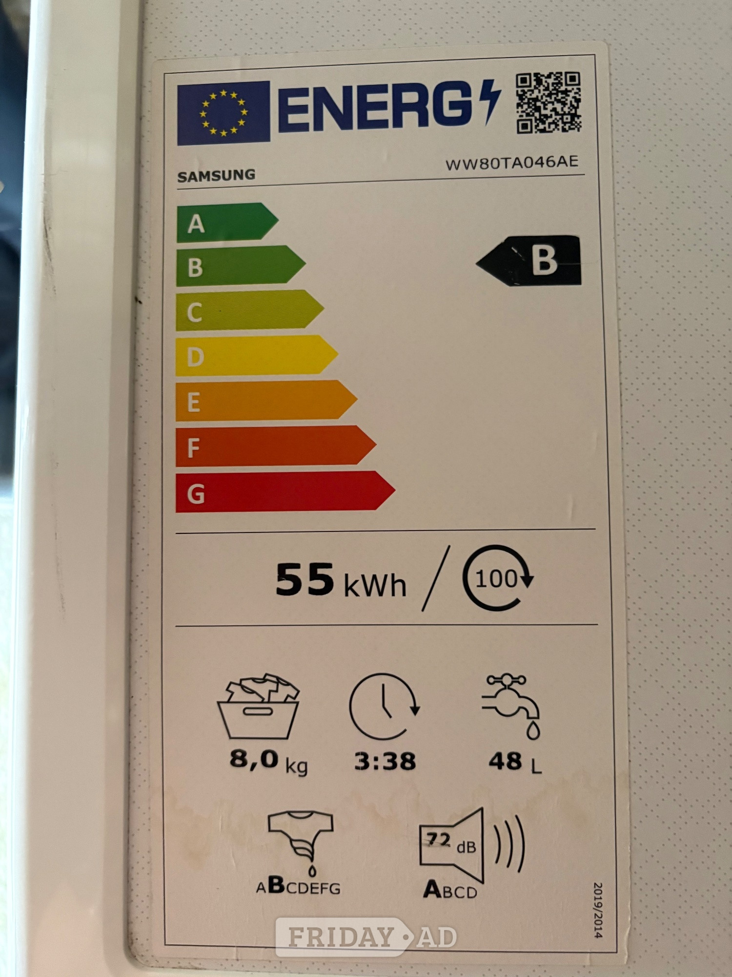 Peterborough Samsung Series 5 Ecobubble washing machine