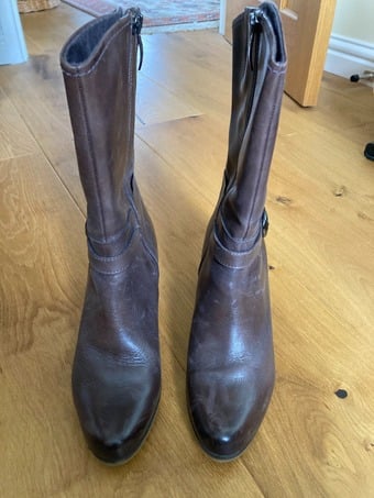 Wortmann Tamaris Anti-Shokk Brown Mocca Mid-Calf Boots - UK5/EU38