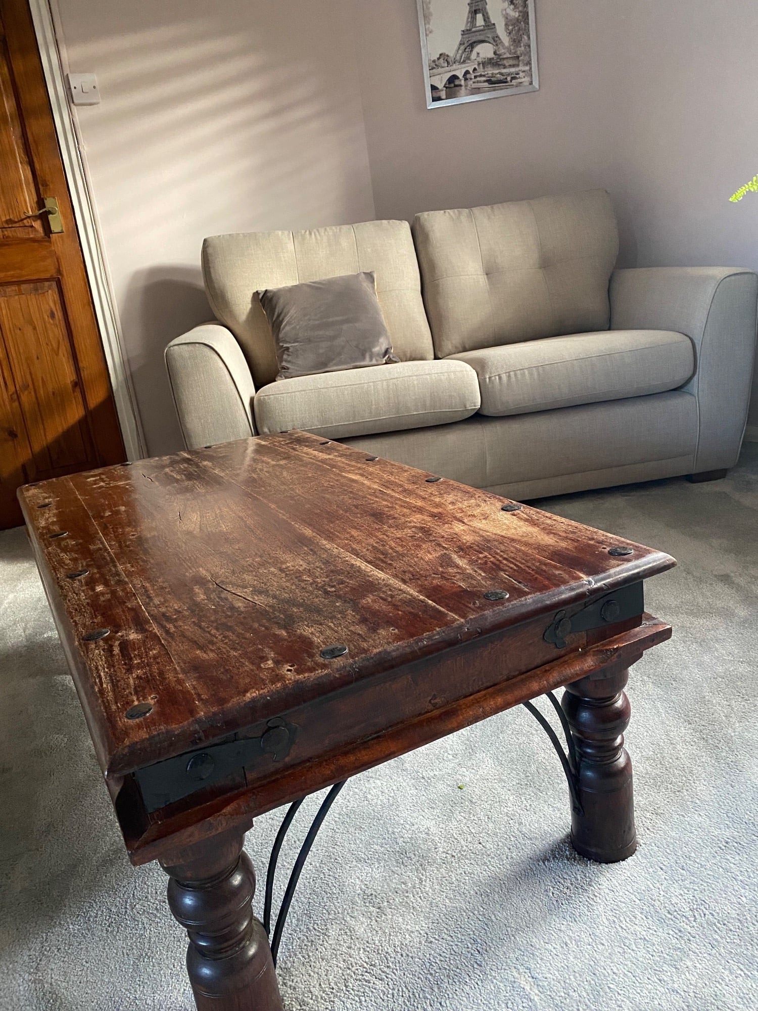 Dark oak coffee table