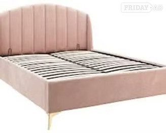 Pettine - king size end lift bed frame - pink