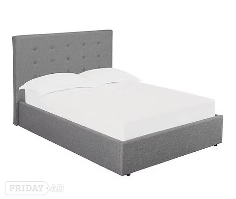 DOUBLE LUCCA BED FRAME END LIFT OTTOMEN GREY  in Rotherham