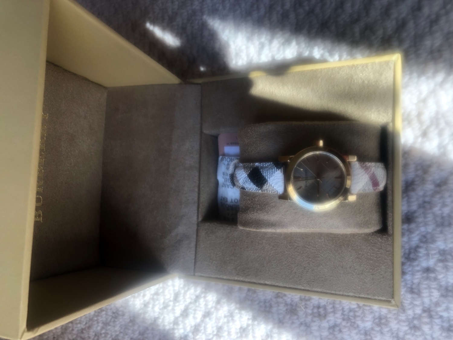 Ladies Gold Watch . As new includes all packaging