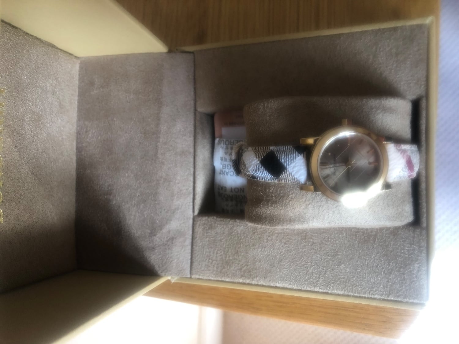 Warrington Ladies Gold Watch . As new includes all packaging