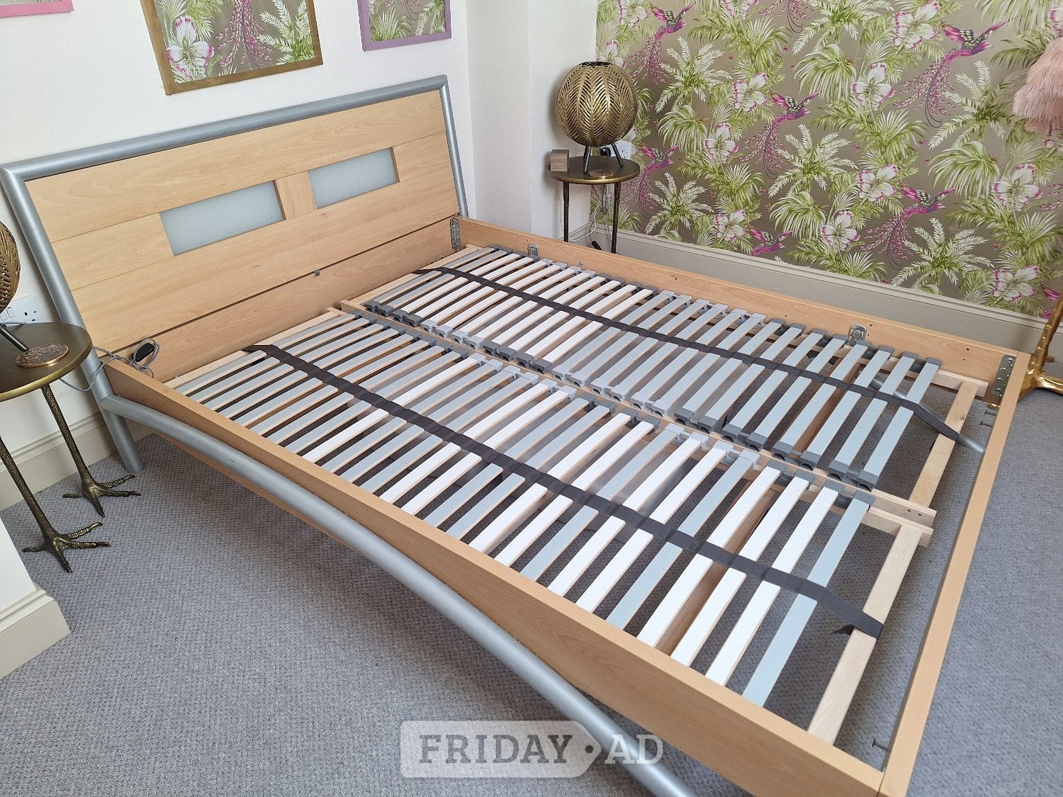 Tidworth Standard double wood and metal bed with Emma mattress