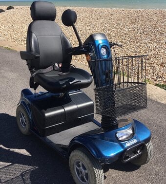 Mobility Scooter, Sterling Elite XS, Four Wheels, 4-8 mph, Blue, 