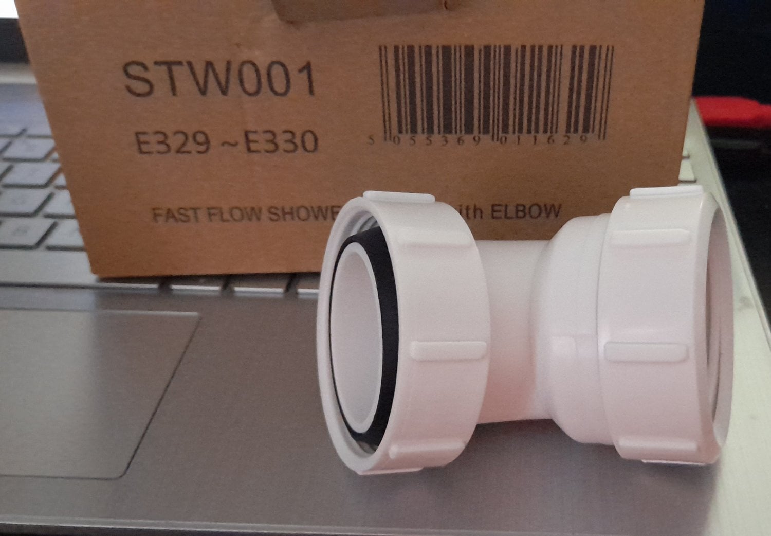 90mm Fast Flow Shower Waste with Elbow (Model STW001)  