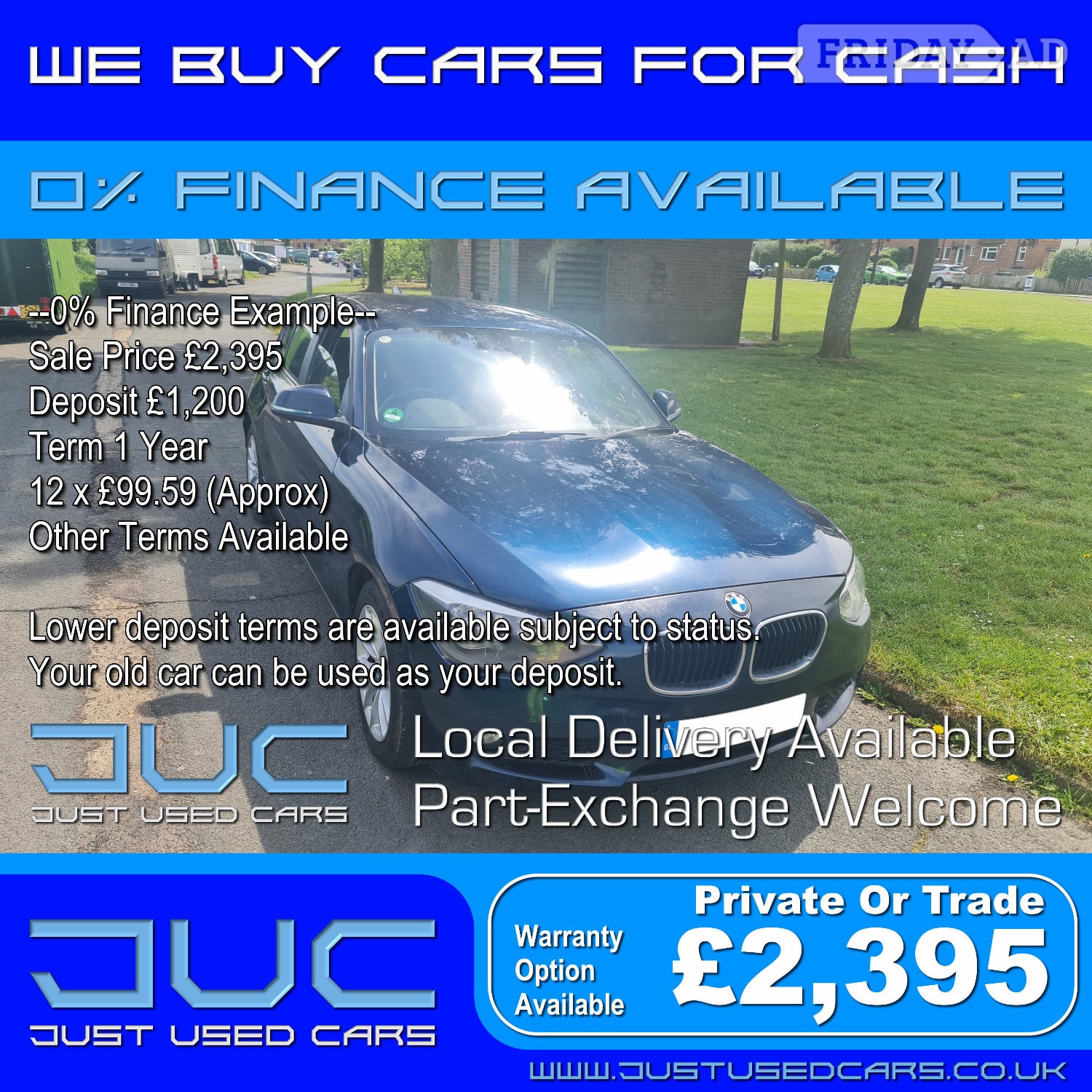 BMW 1 Series 1.6 116D Efficient Dynamics (Manual Diesel) 63 Reg in Lewes