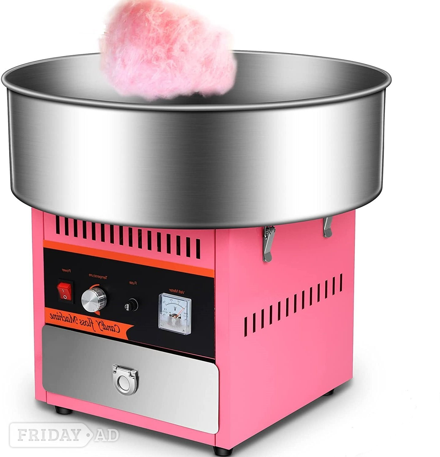 Cotton Candy Maker Machine, Stainless Steel Candy Floss Bowl NEW