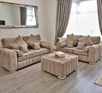 Lilly 3+2 setter sofa with optional footstool for sale