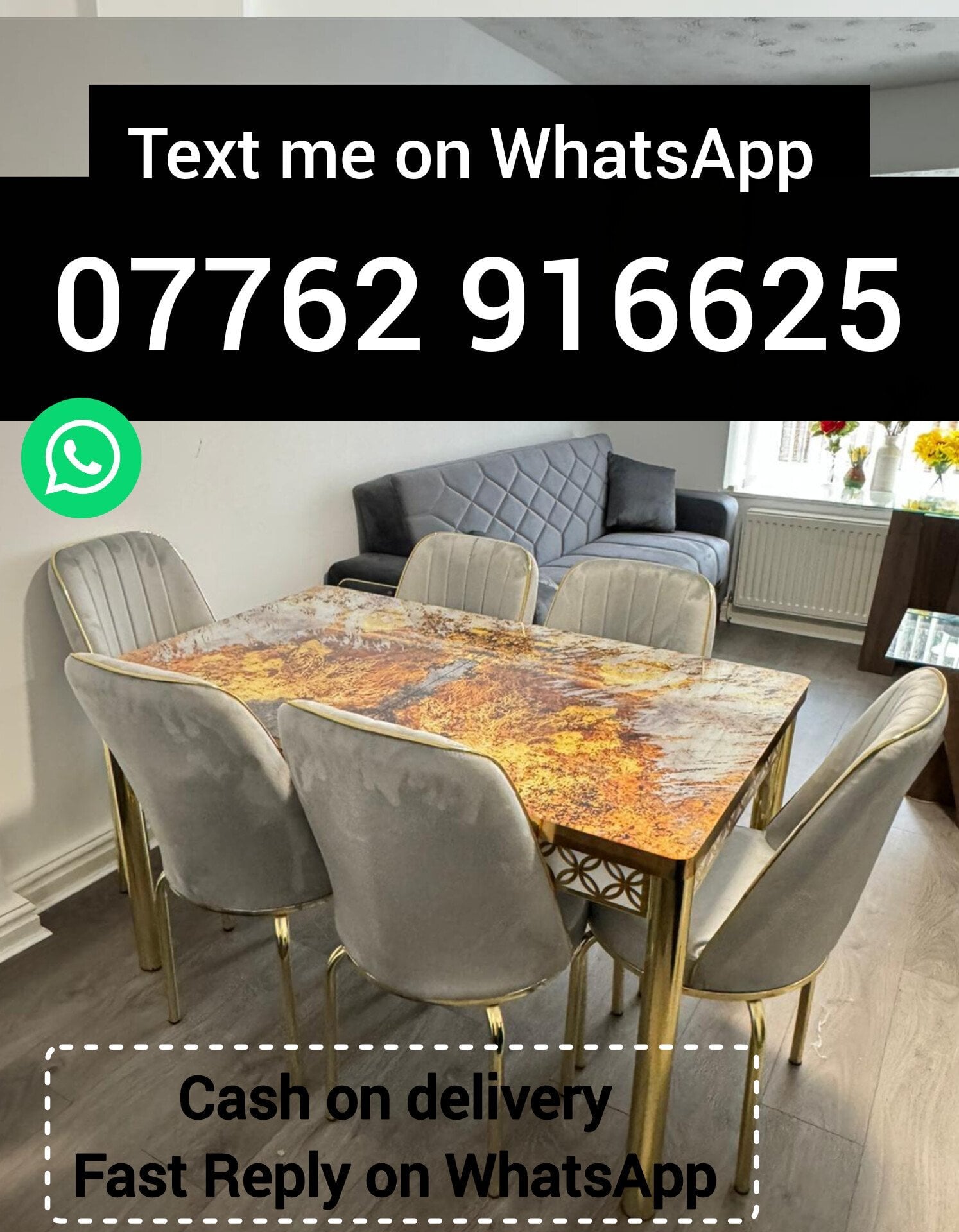 Dining table and chairs