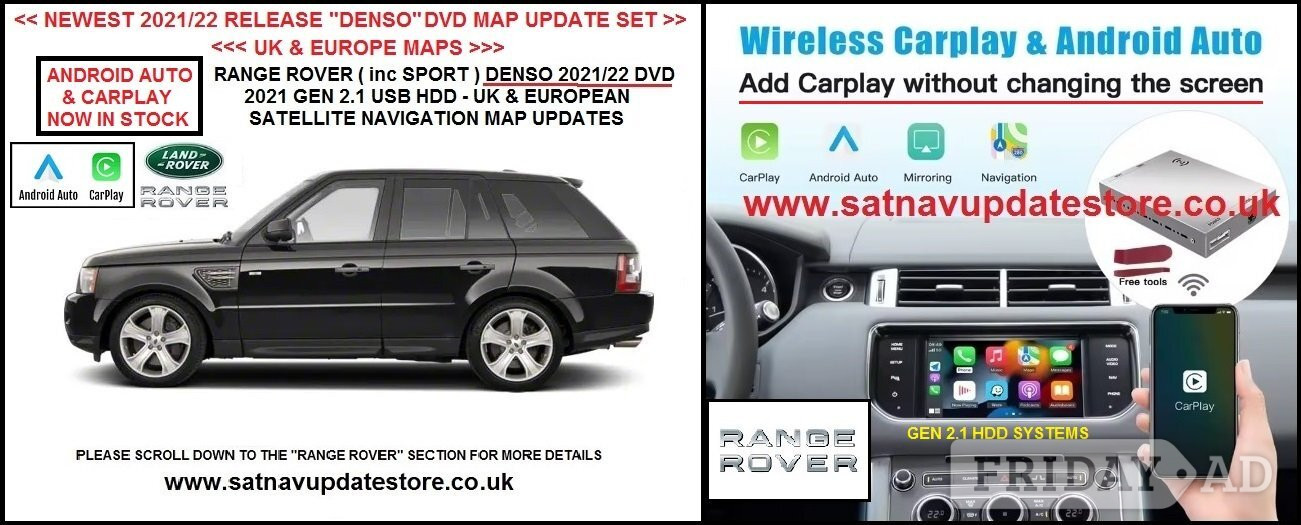 RANGE ROVER 2021/22 UK & EUROPEAN SAT NAV DVD MAP UPDATES. in Cardiff