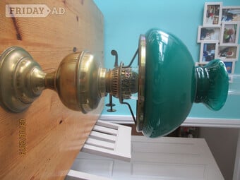 Replica antique Victorian paraffin lamp.