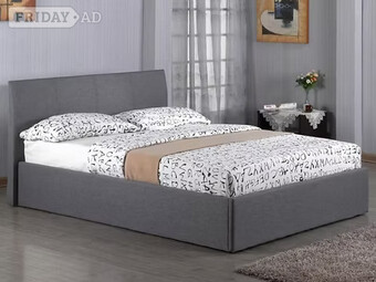 4 FOOT - FUSION OTTOMAN BED - GREY FABRIC