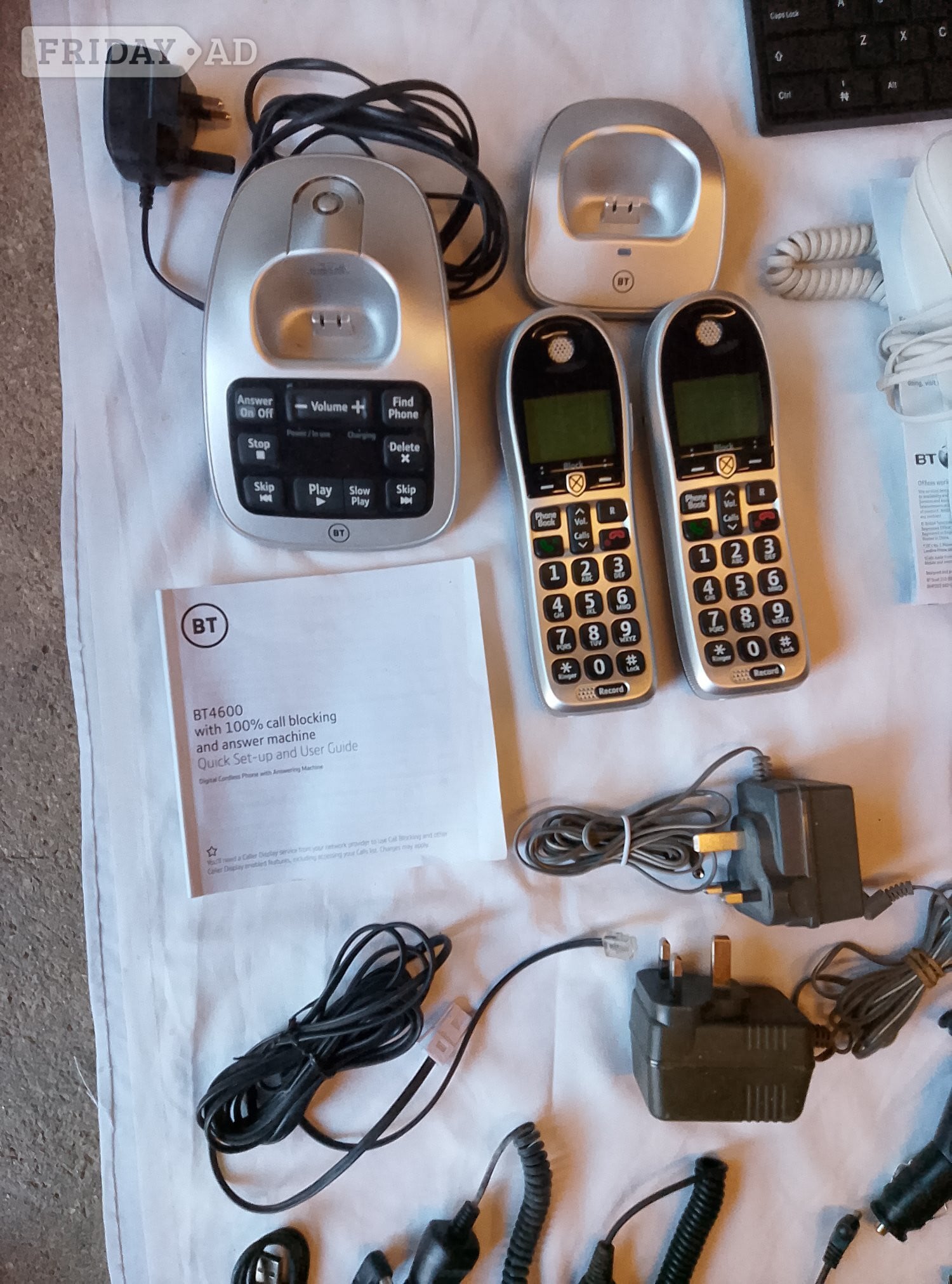 Various phones and accessories.
