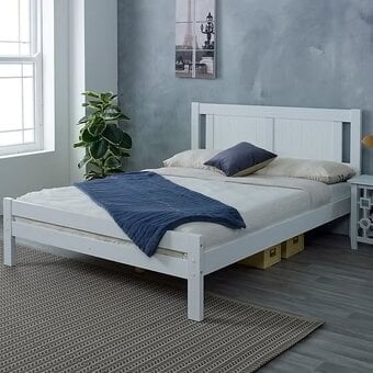 White Gallery Bed Frame  Stylish & Affordable!