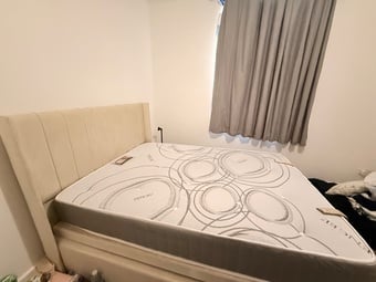 Ottoman bed and Mattress Double bed with under-bed storage.  