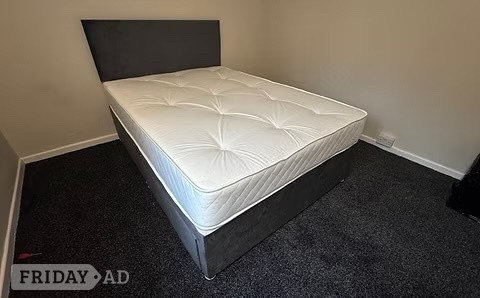 double apollo mattress with divan base 2 DRAWERS and headboard 