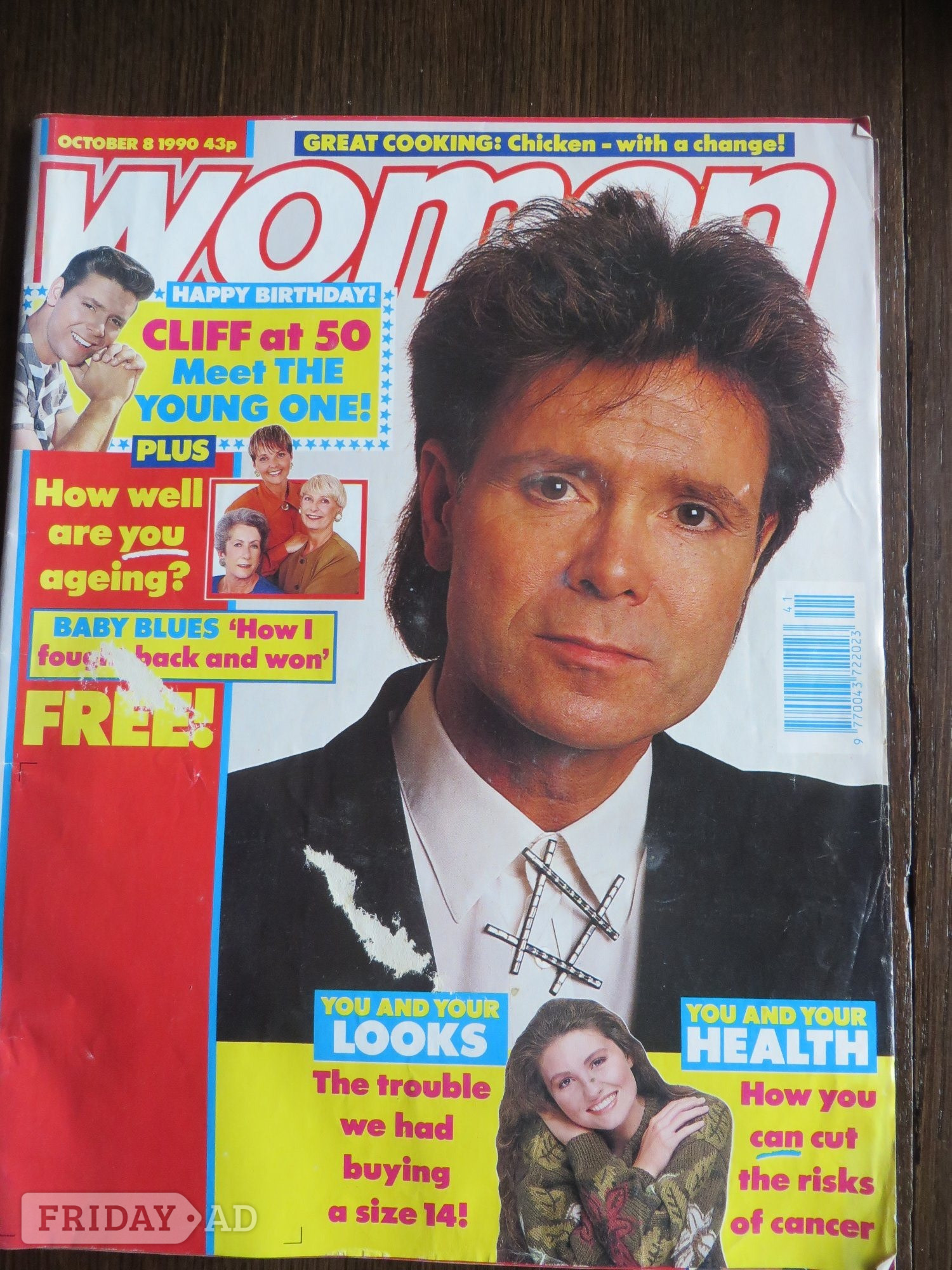 Cliff at 50 - WOMAN magazine 1990 £1.50 in Worthing