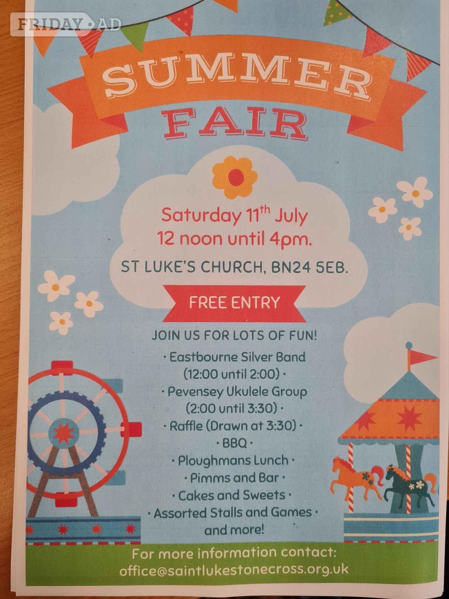 Summer Fair in Stone Cross Eastbourne