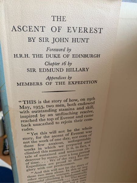 Reigate The Ascent of Mount Everest Sir John Hunt 1st Edition