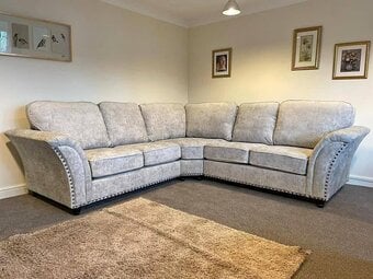 Harrison 5 Seter Corner Sofa With High Back Cushions For Sale 