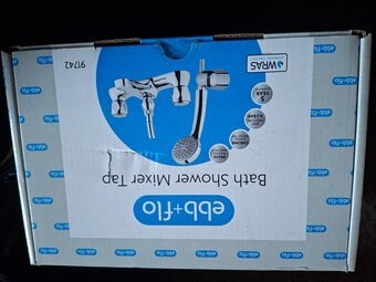 Brand new chome tap shower mixer in oringal box  no longer need 