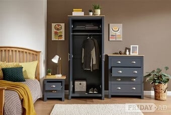 LANCASTER 3 PIECE BEDROOM SET - BLUE
