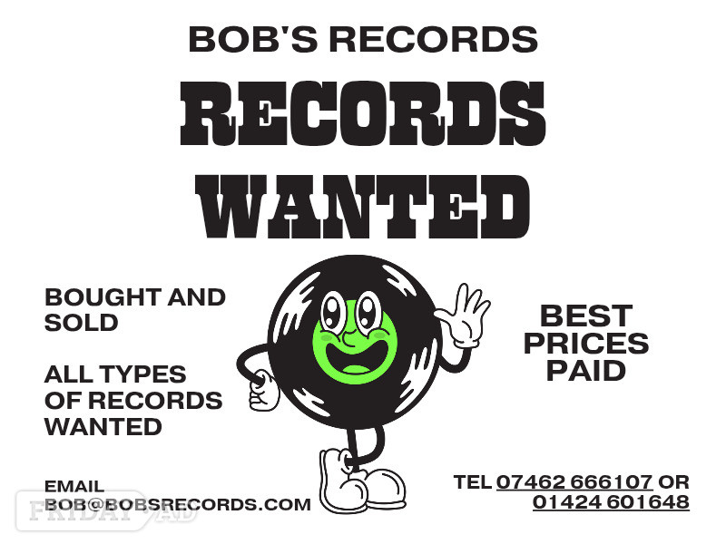 RECORDS WANTED  BOBS RECORDS  HASTINGS in Hastings