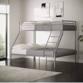 TANDI METAL TRIPLE SLEEPER WITH BUDGET MATTRESSES
