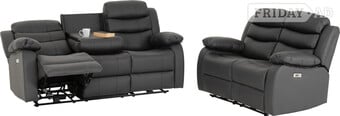 Roma electric Recliners with fold down drinks holder.