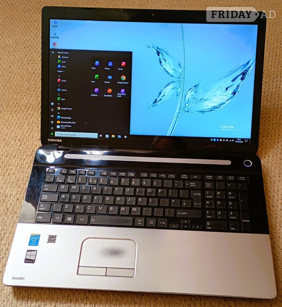 TOSHIBA-C75*UPDATES TILL 2032*WIN 10*OFFICE2024*128gb ssd*8gb ram