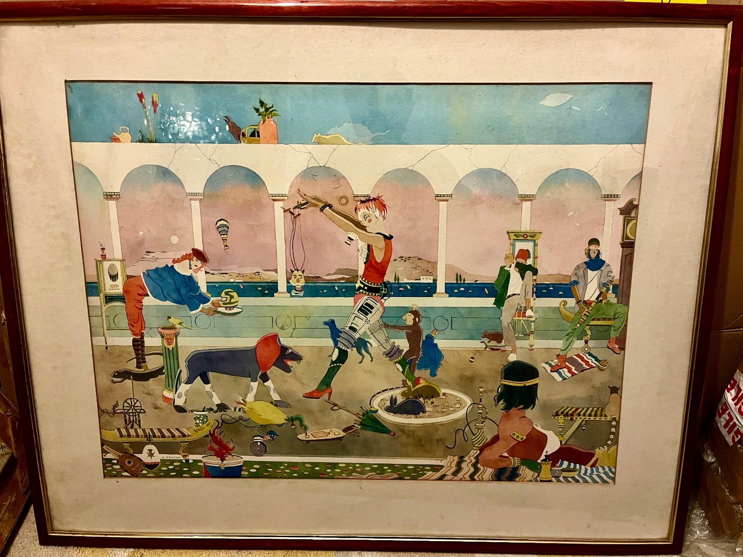 TWO Watercolours S Fenton RI London Frolic & I Belong to London