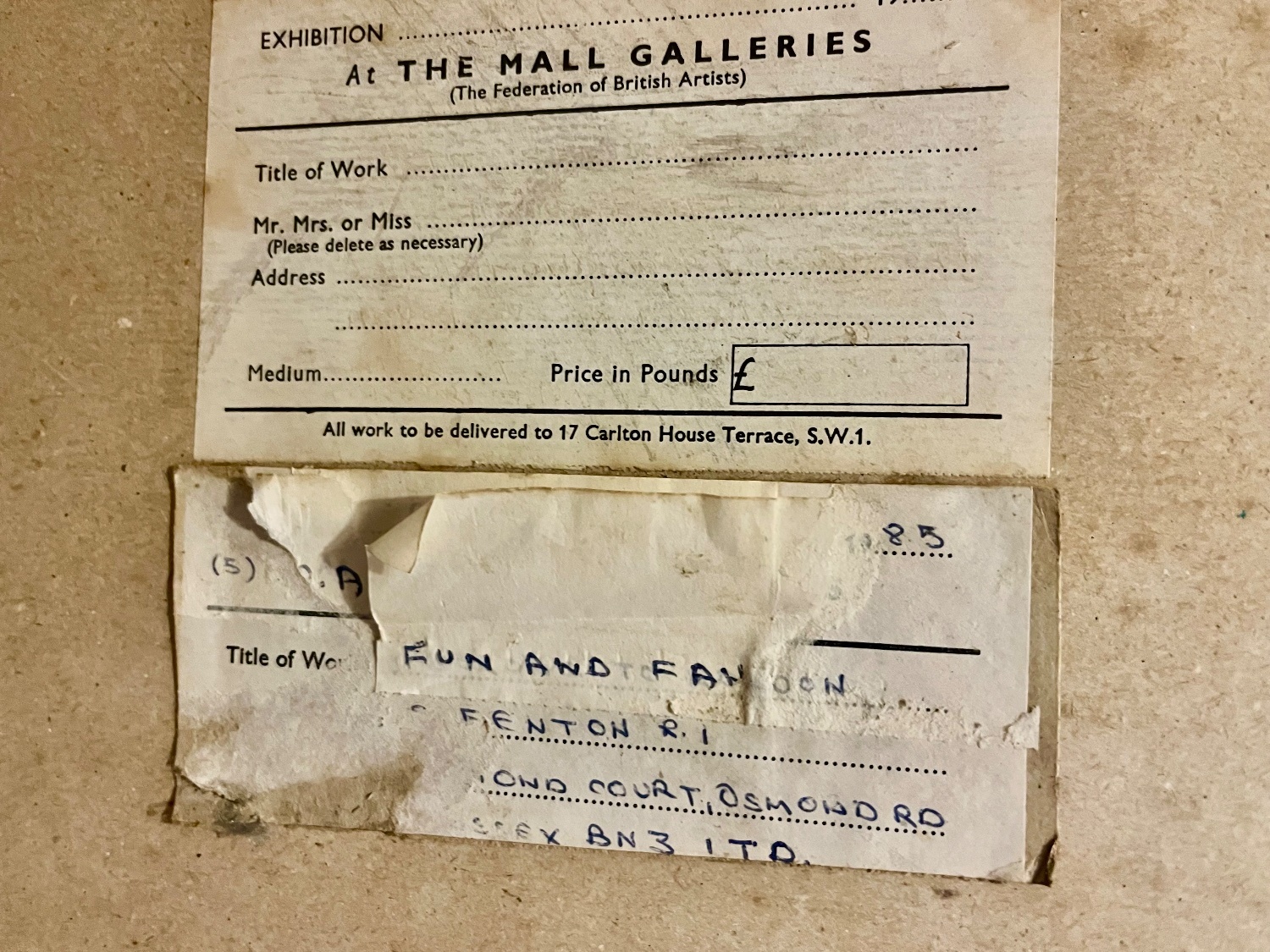 Eastbourne TWO Watercolours S Fenton RI London Frolic & I Belong to London