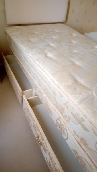 Silentnight 3ft single bed with drawers and Headboard