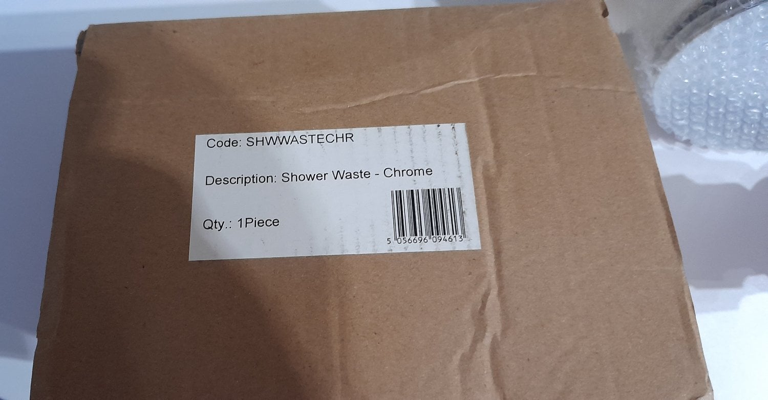 Luton 90mm Chrome Shower Waste Tray Trap (Model SHWWASTECHR)  