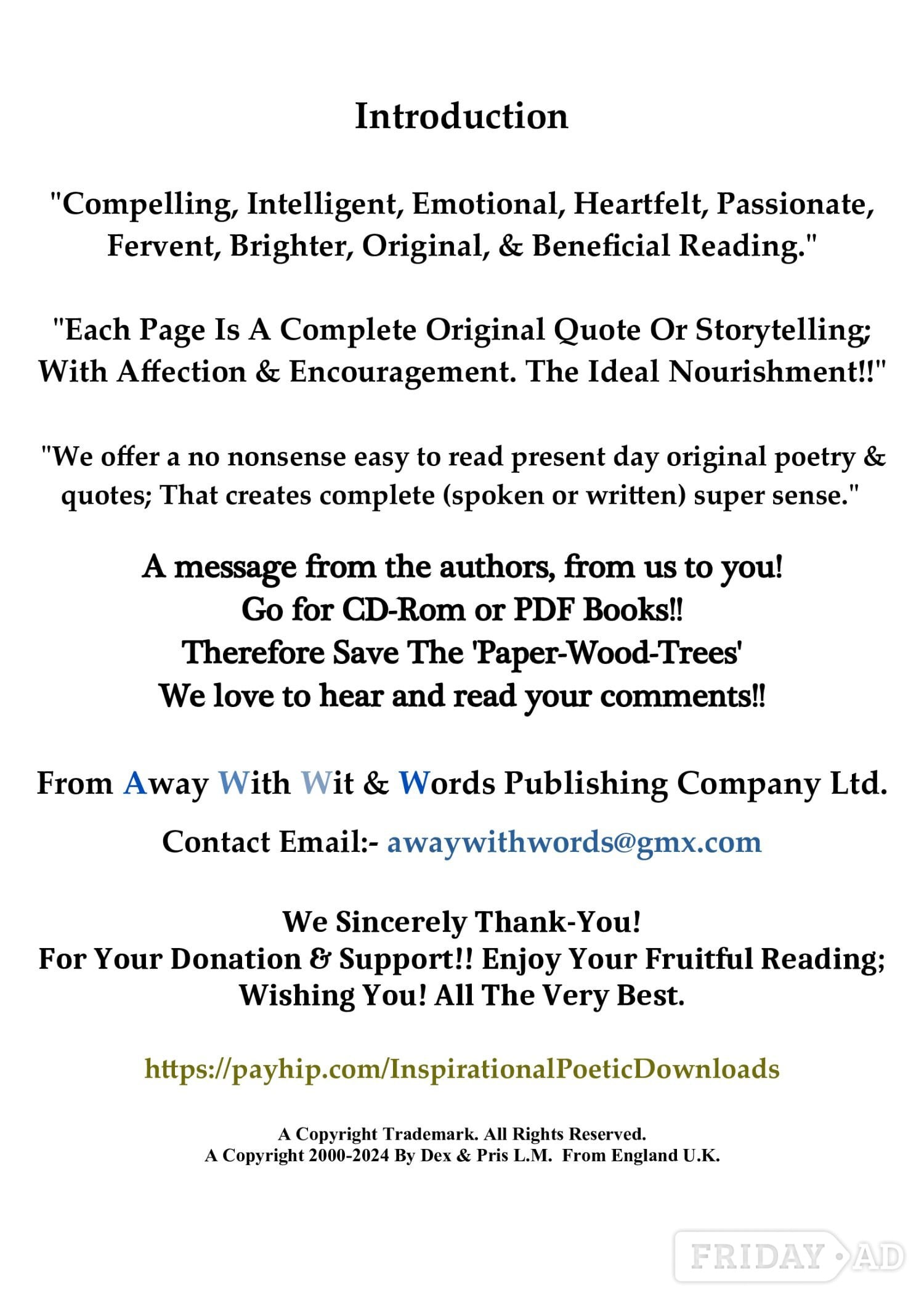 Inspirational Poetic Downloads