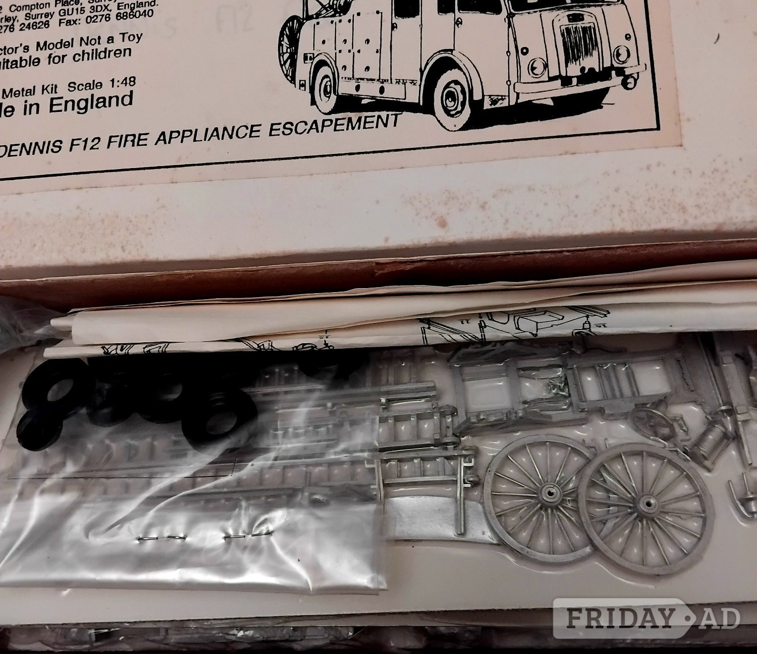 MODEL FIRE ENGINE WHITE METAL KIT DENNIS F12 NEW in Fareham