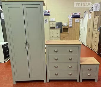 LANCASTER 3 PIECE BEDROOM SET - GREY