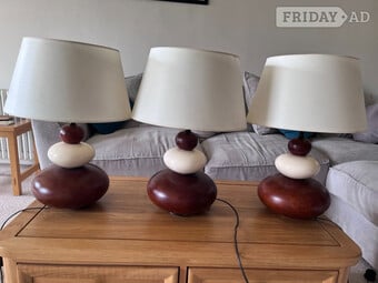 3 large Endon table lamps