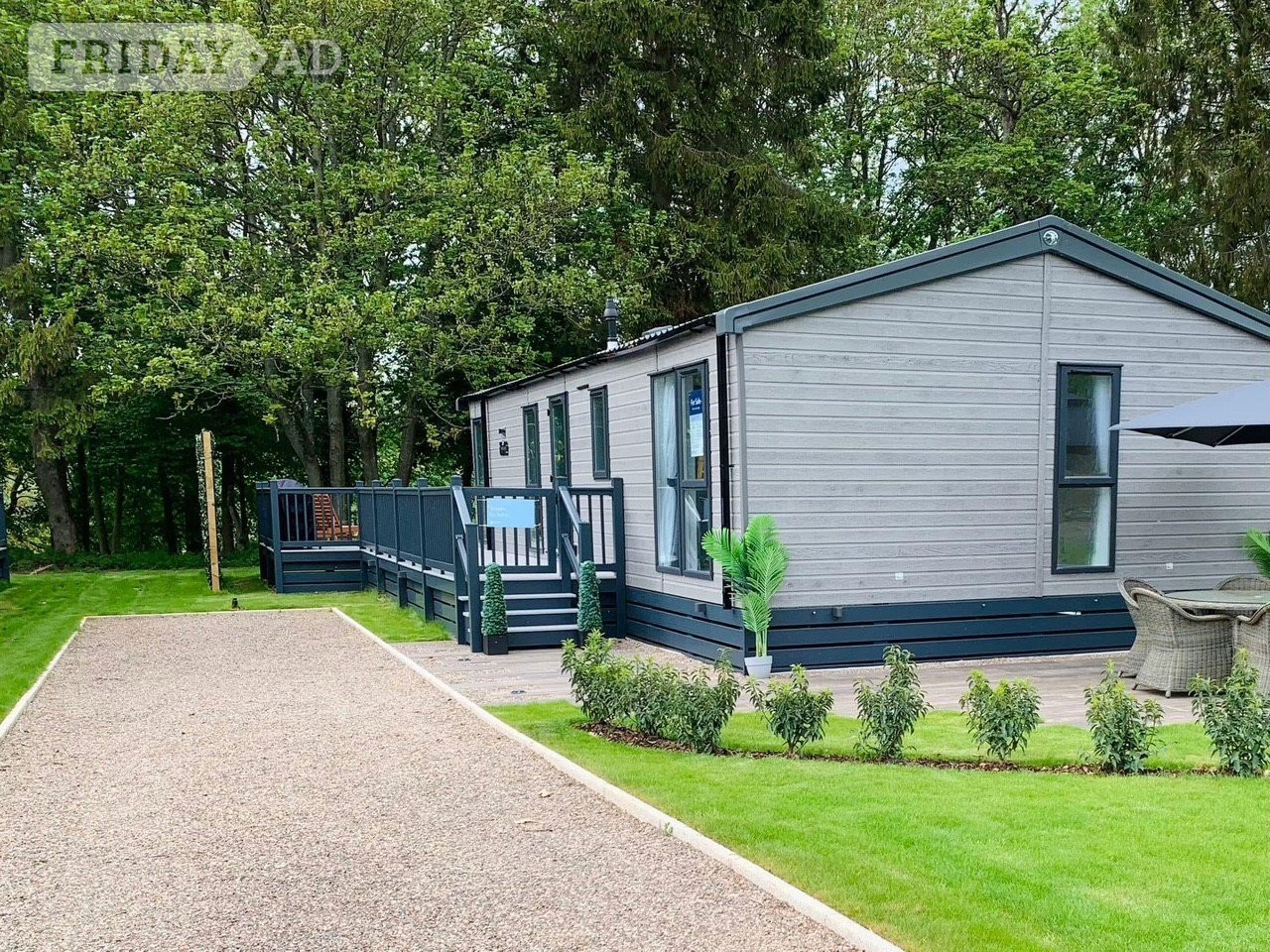 Luxury 20ft Wide Lodge with Hot Tub & Decking in Kelso