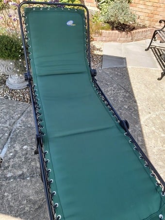 Sun bed garden lounger recliner adjustable metal frame  folding g